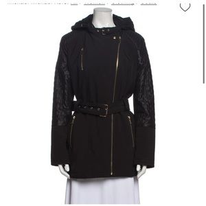 Michael Kors Belted Moto Trench Coat